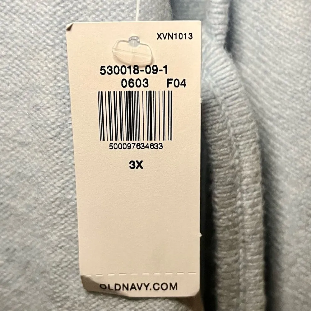 NWT Old Navy Plus Cozy Cropped Sweater Tank Light Blue Soft 3X - Image 8