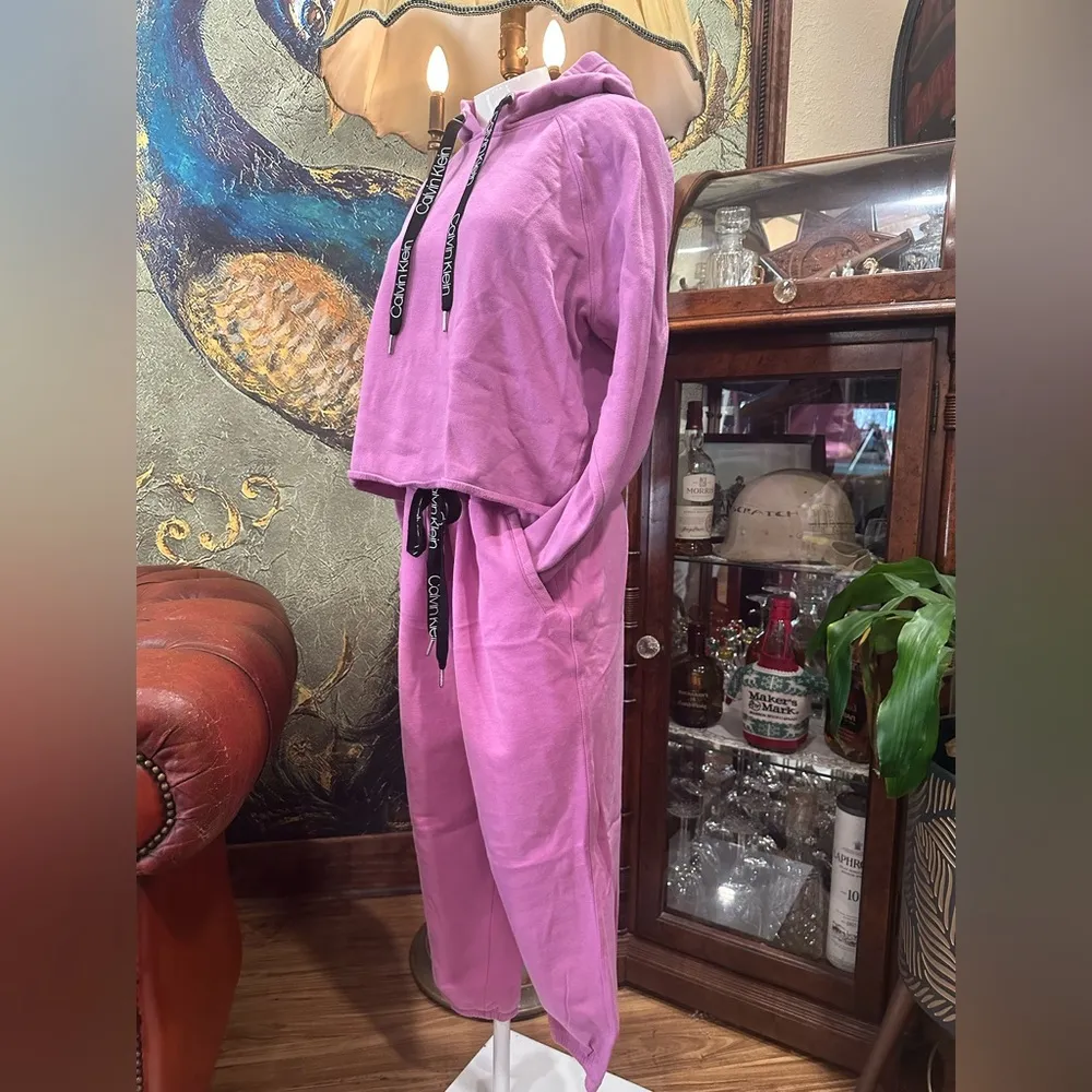Calvin Klein Pink Women's Hoodie and Pants Set purple color - Image 2