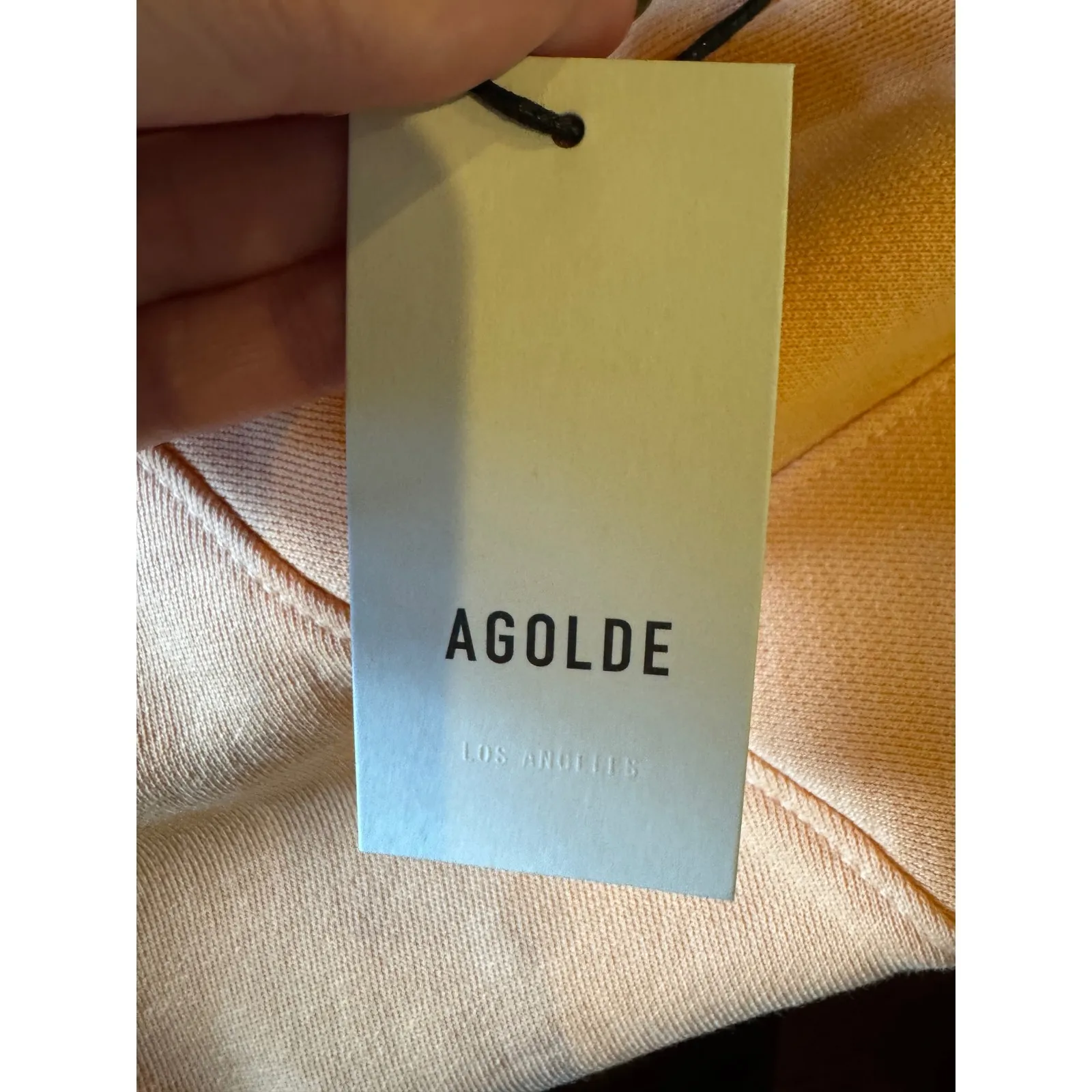 AGOLDE Sweatshirt‎ Women XS Orange Sherbert The Round Shoulder Athleisure NWT - Image 10