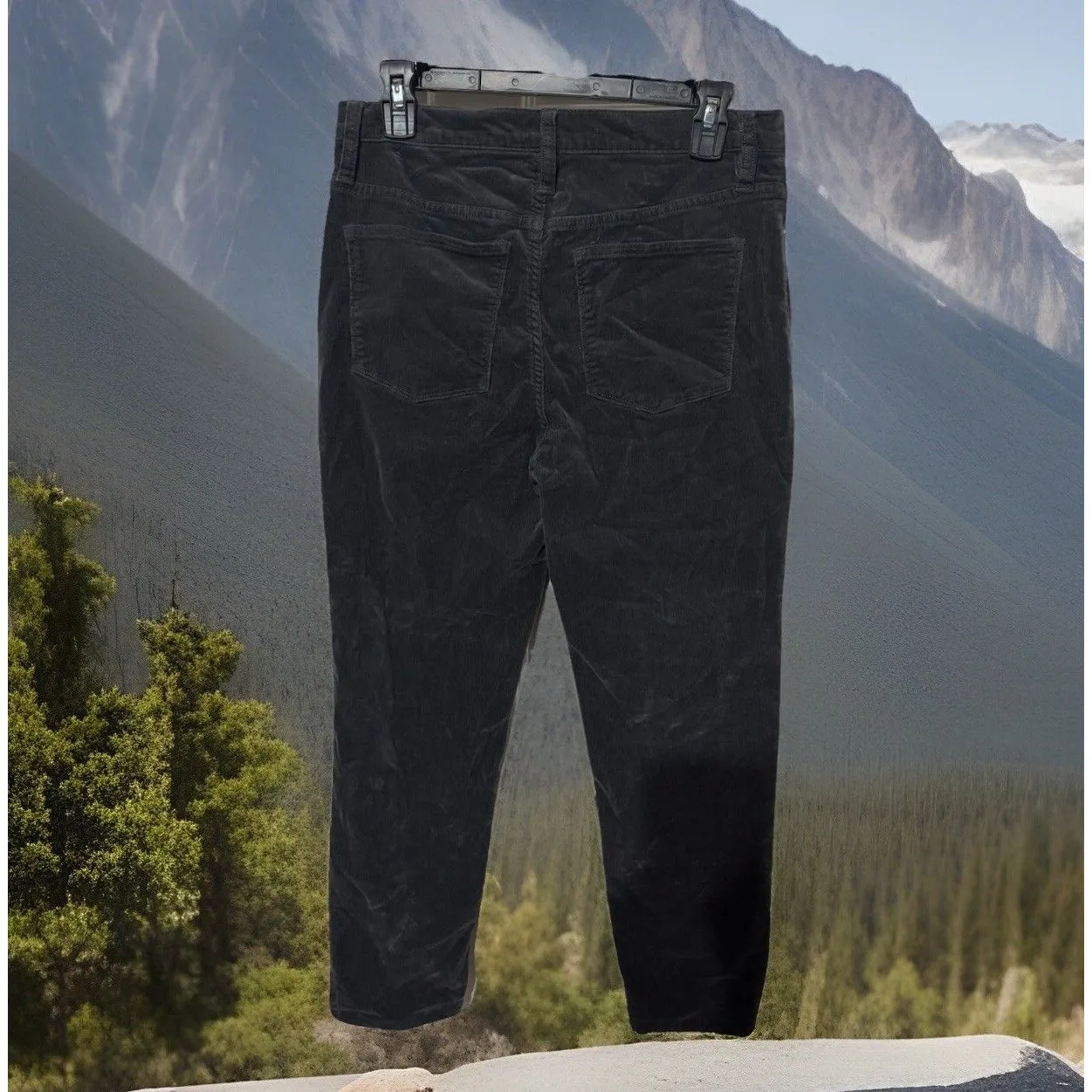 J.Crew Pants Womens Size 29 Black Corduroy 9" High - Image 2