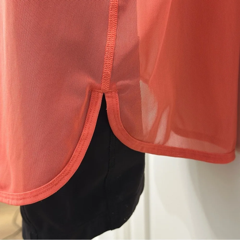 Lululemon 105 Singlet Mesh Tank Top Racerback Poppy Coral Red Size 8 Yoga Sporty - Image 7