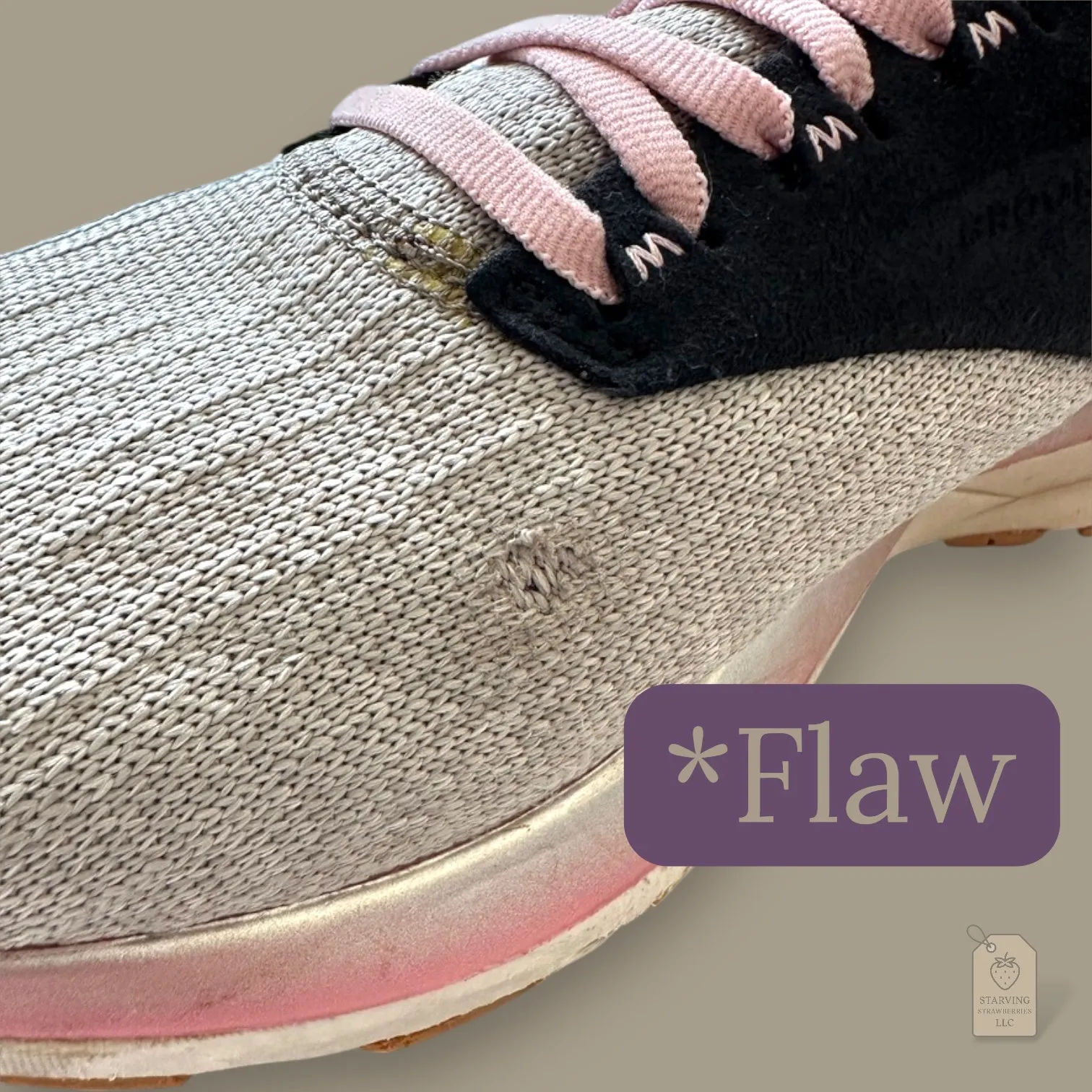 Brooks Ricochet Women’s 8.5 Running Shoes Gray Pink Black Knit Sneakers - Image 6