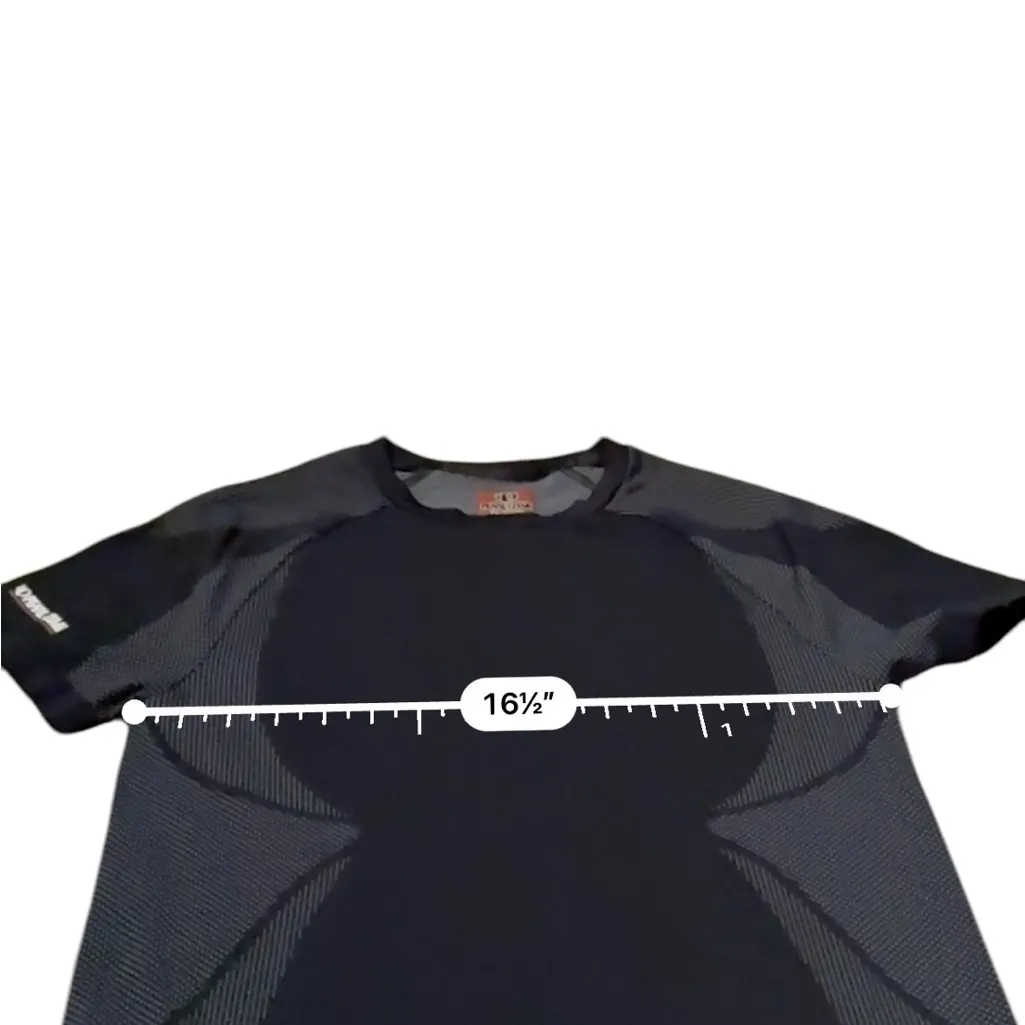 Vintage Pearl Izumi Set of 2‎ Black & Gray Short Sleeve Activewear Shirts Sz M - Image 6