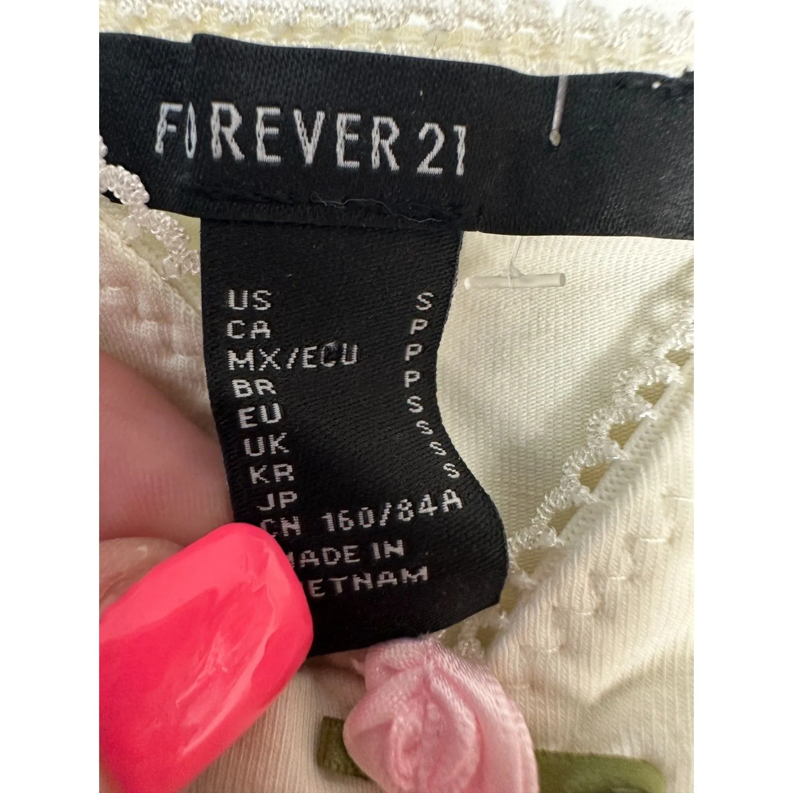 Forever 21 Y2K Style Babydoll Flower Rosette Sleeveless Blouse Size Small NEW - Image 4