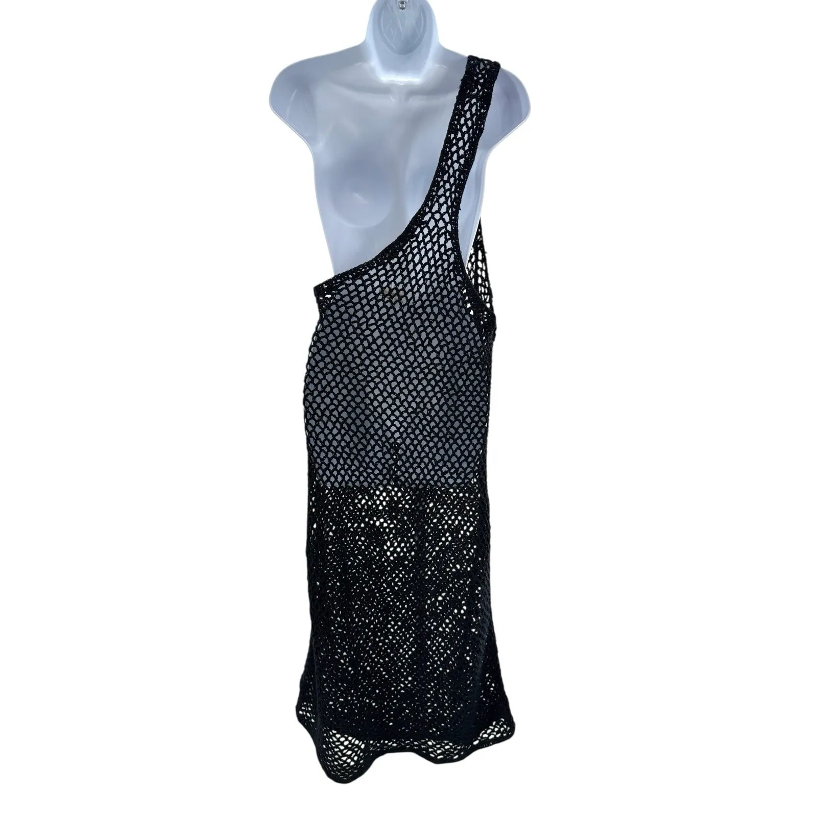 Free People Beach Swim Cover Catch Me Fauxchet‎ Midi Dress Crochet Large NWT - Image 5