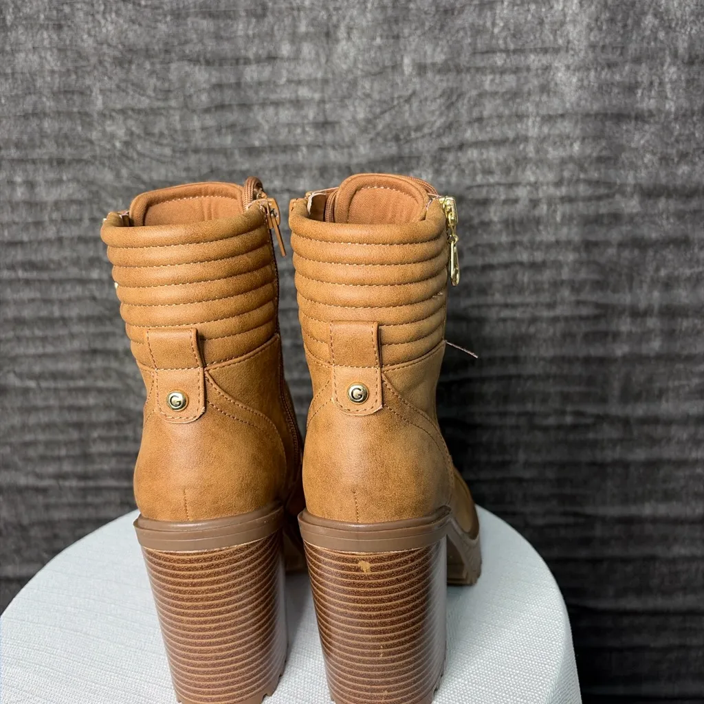 GBG Los Angeles Brown Lace Up Ankle Boots Block Heel Women’s 5.5(B109) - Image 4
