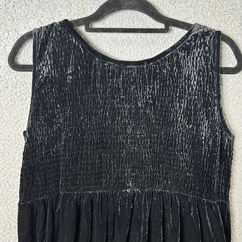 Jones New York Dress Womens S Black‎ Velvet Crew Neck Sleeveless Dress NEW - Image 6