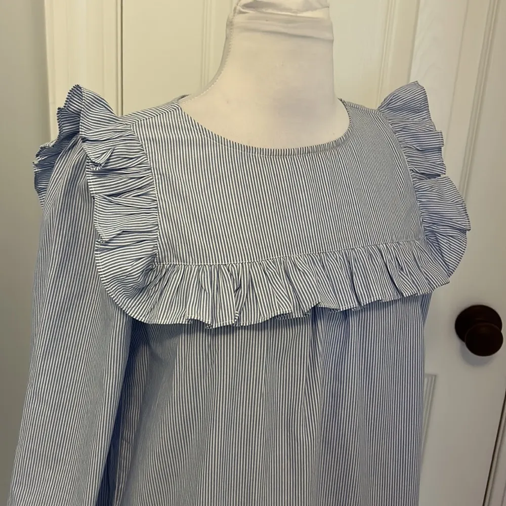 Sail To Sable Striped Ruffle Front Dress - Image 7