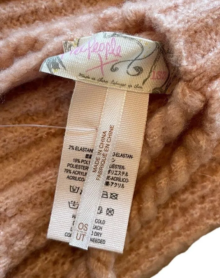 Blush Pink Jaden Rib Knit Blanket Scarf - Image 5