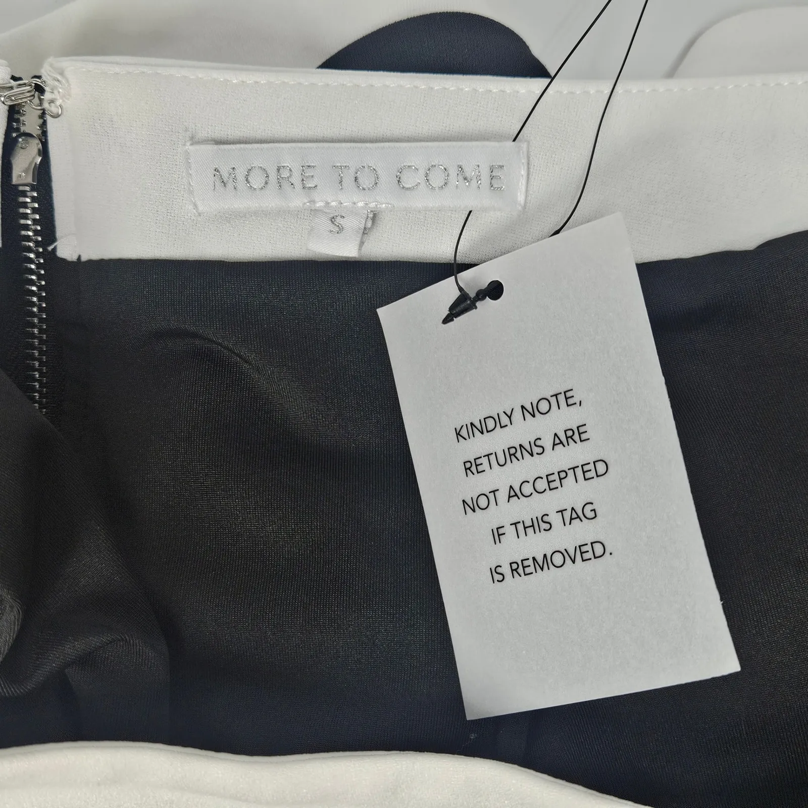 More‎ to Come Jeyne Mini Skirt in Black & White Small NEW - Image 5