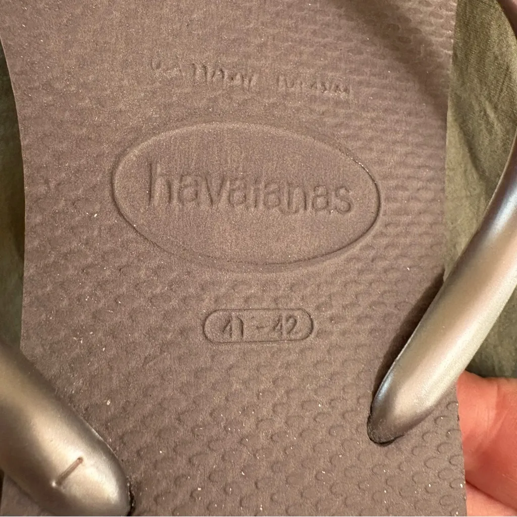 Havaianas Dusty Lilac Thong Flip Flops. Size 41-42. US 9/10. - Image 3
