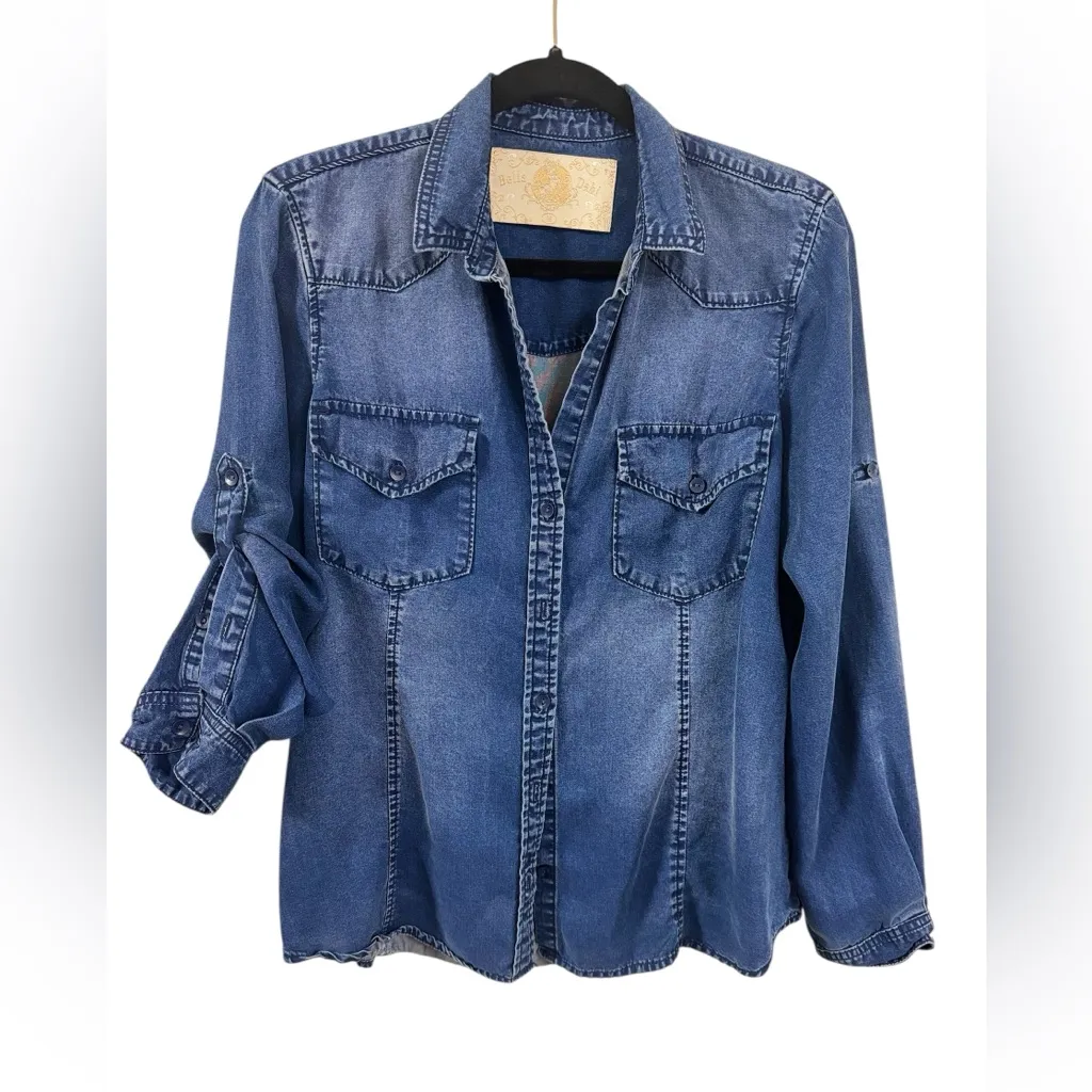 Bella Dahl Blue Button Down Shirt - Image 2