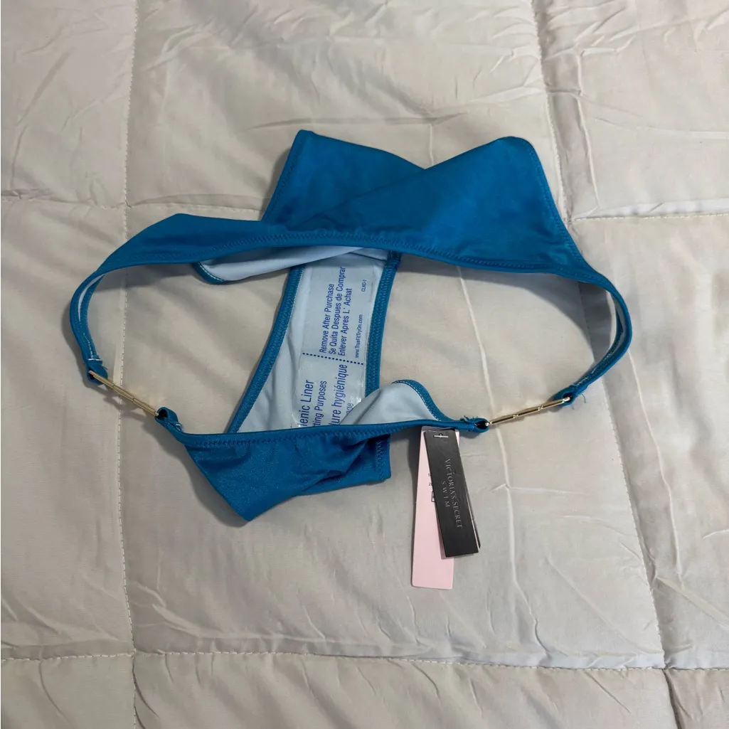 Victoria's Secret Blue Chain Strap Bikini Bottom - Image 5