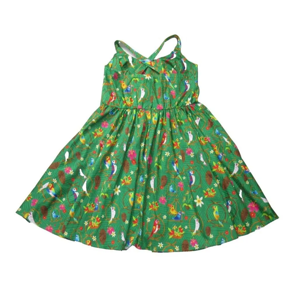 NWT Disney Parks The Dress Shop Enchanted Tiki Room Parrots Birds Sundress 1X - Image 5
