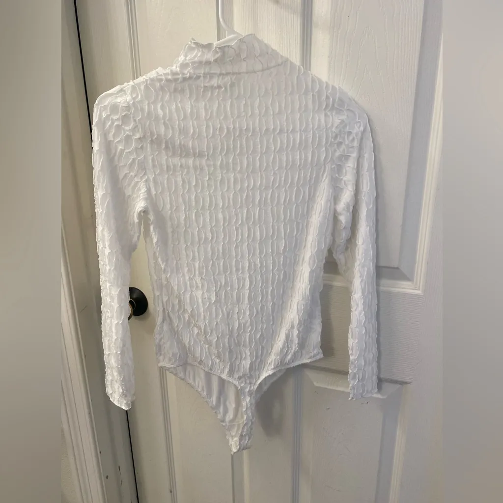 Free people intimately White Textured Long Sleeve Bodysuit - Image 6