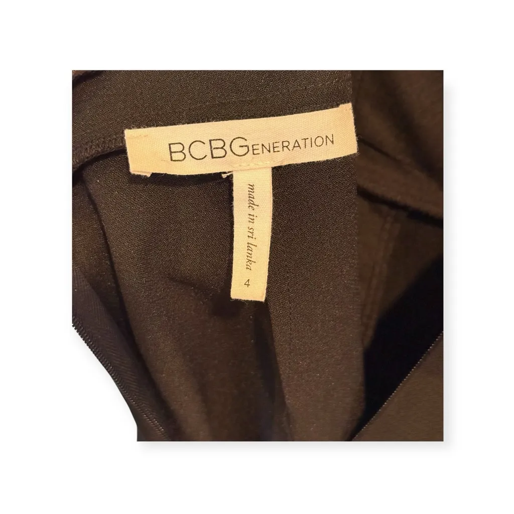 new BCBGeneration ❤︎︎ Sweetheart Flocked Tulle Panel Open Back Romper ❤︎︎ Black - Image 13