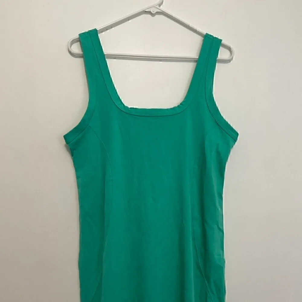 YITTY FABLETICS Body Butter Tank Dress Solid Aqua Seafoam Green Fitted Mini XXL - Image 6