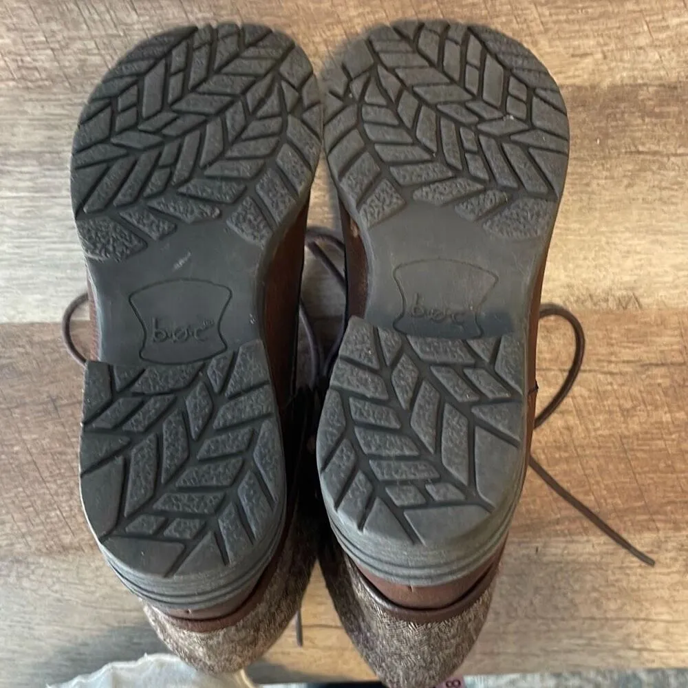 B.O.C. By Born Womens Faux Leather Saturn Lace Up Fold Over Combat Boots Brown S Size 7.5 - Image 7