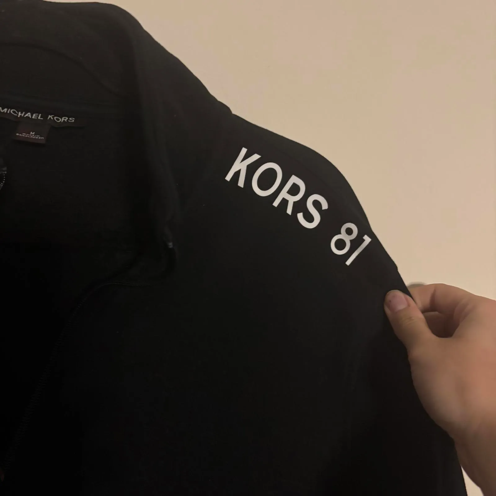 Michael Kors Black Quarter Zip Long Sleeve Pullover Sweater - Image 4