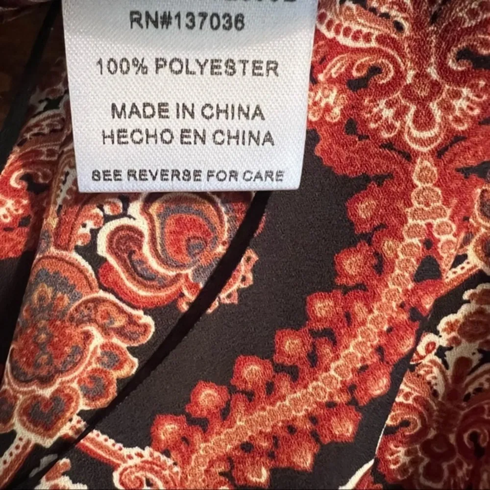 NWT Lovemarks Dress M Mini Coral Paisley Strappy Back Boho Shift Party Mod - Image 16