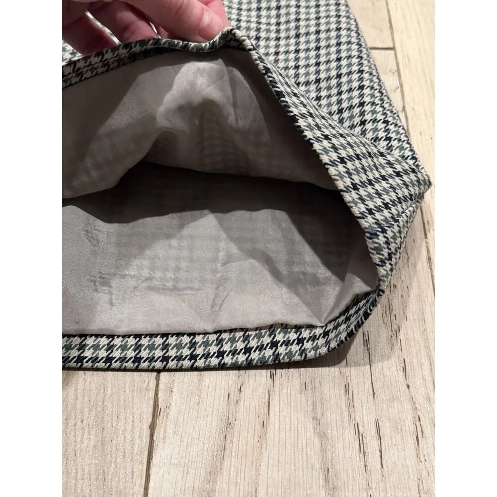 Monki Womens Size XS Houndstooth Side Zip Lined Academia Office Sexy Mini‎ Skirt - Image 2