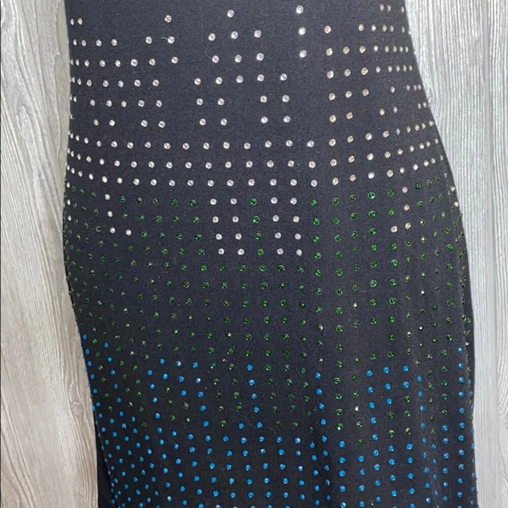 L8teR Rhinestone Jewel Racerback Dress Medium - Image 5