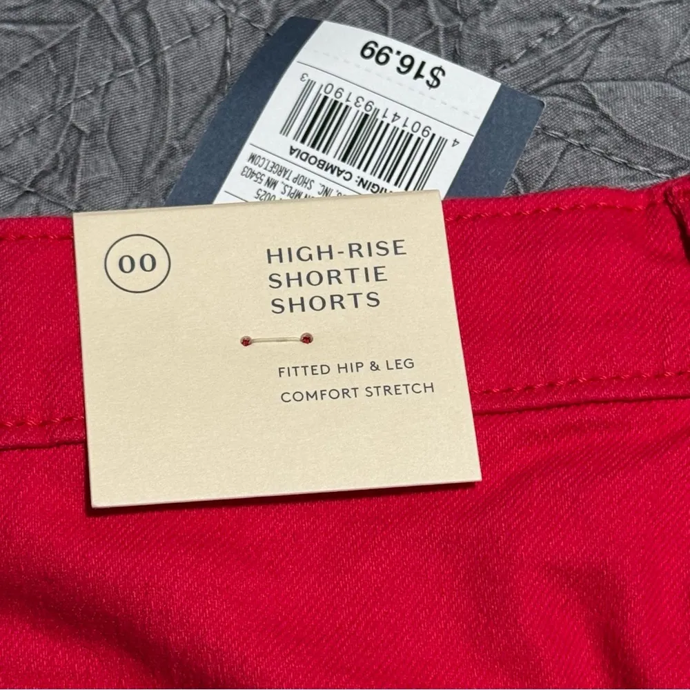 Universal Thread Red Jean Shorts Cut-Off Style July 4th - Image 3