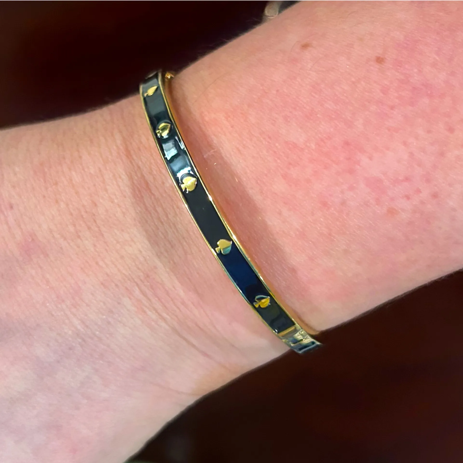 Kate Spade Spot The Spade Enamel Hinged Bangle - Image 8