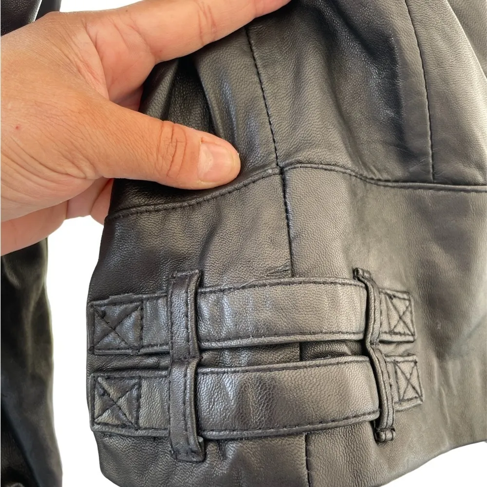 Andrew Marc New York Lamb Leather Jacket size L - Image 7