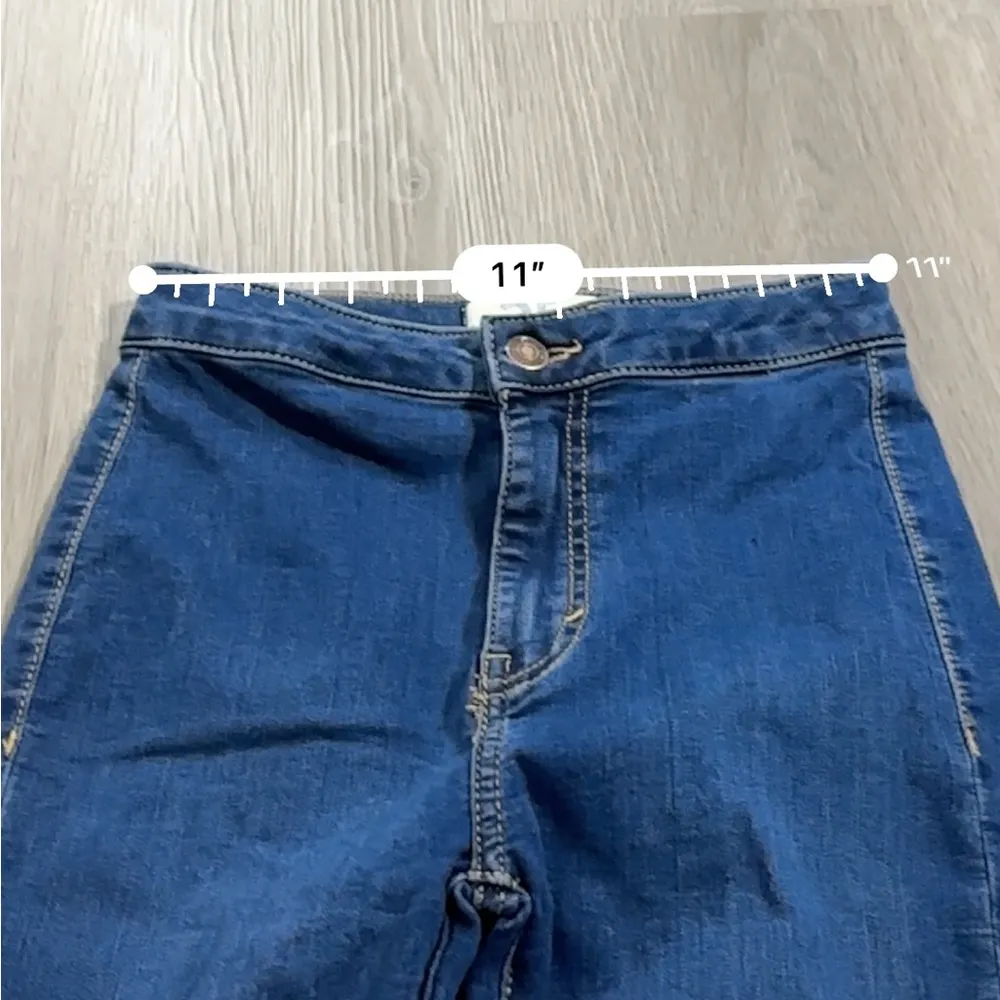 We The Free People Riley Slit High Rise Split Hem Dark Wash Skinny Jeans Size 25 - Image 8