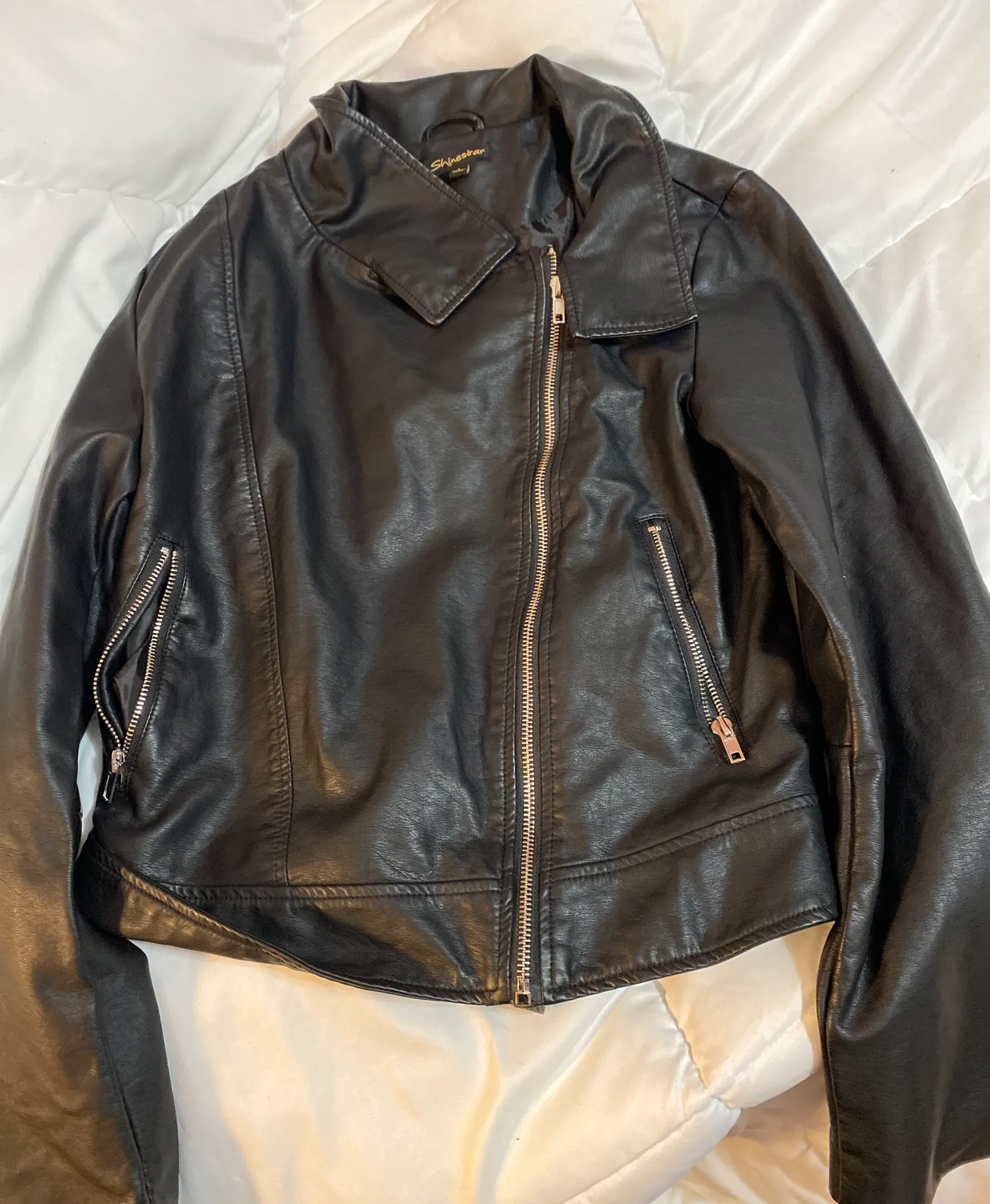 Leather Jacket Black Size L - Image 2