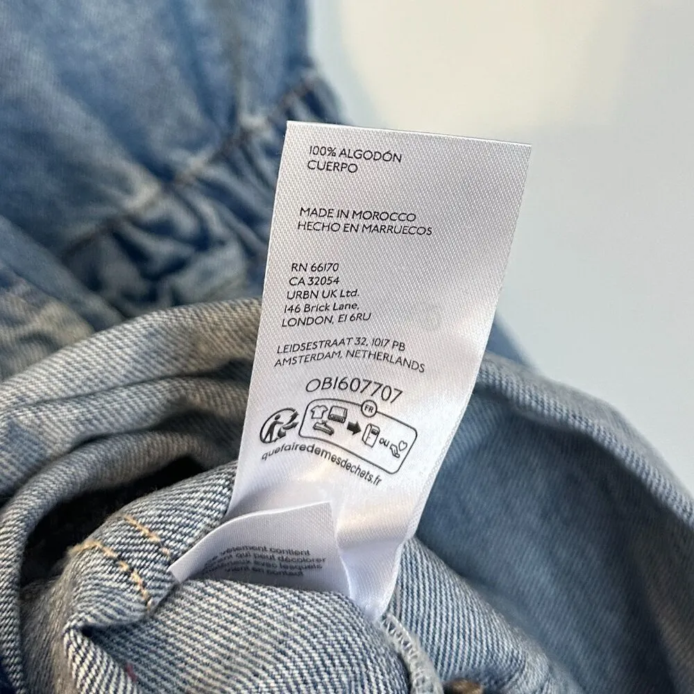 FREE PEOPLE x We The Free Marci Cuffed Shortall in Wash Marrakesh Size Small NWT - Image 11