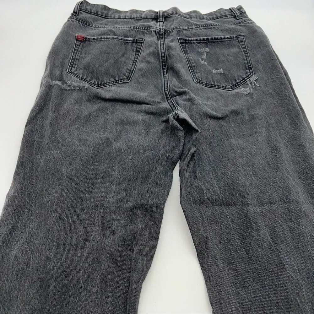 BDG Women 100% Cotton Destroyed Mom Hi Rise Black Denim Jeans Zipper Fly-Size 32 - Image 3