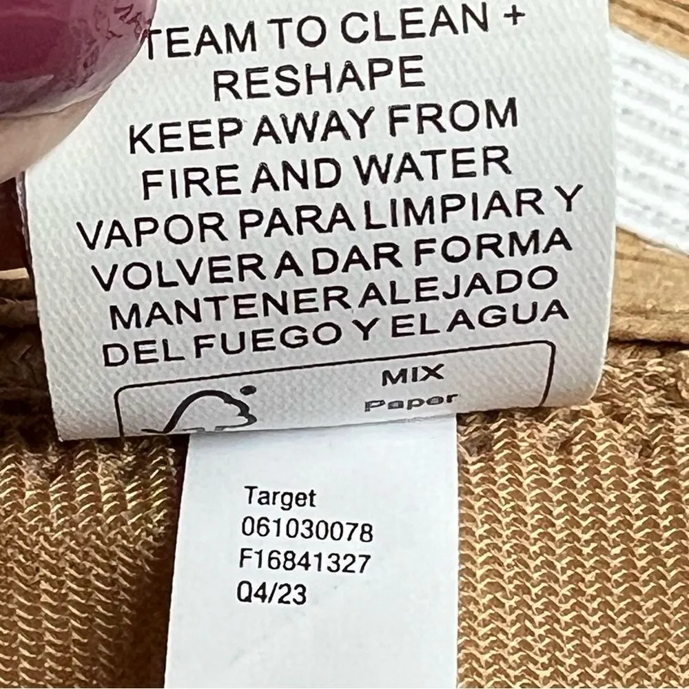 NWT Shade & Shore Striped Sunhat Straw Floppy Beach Hat - Image 12