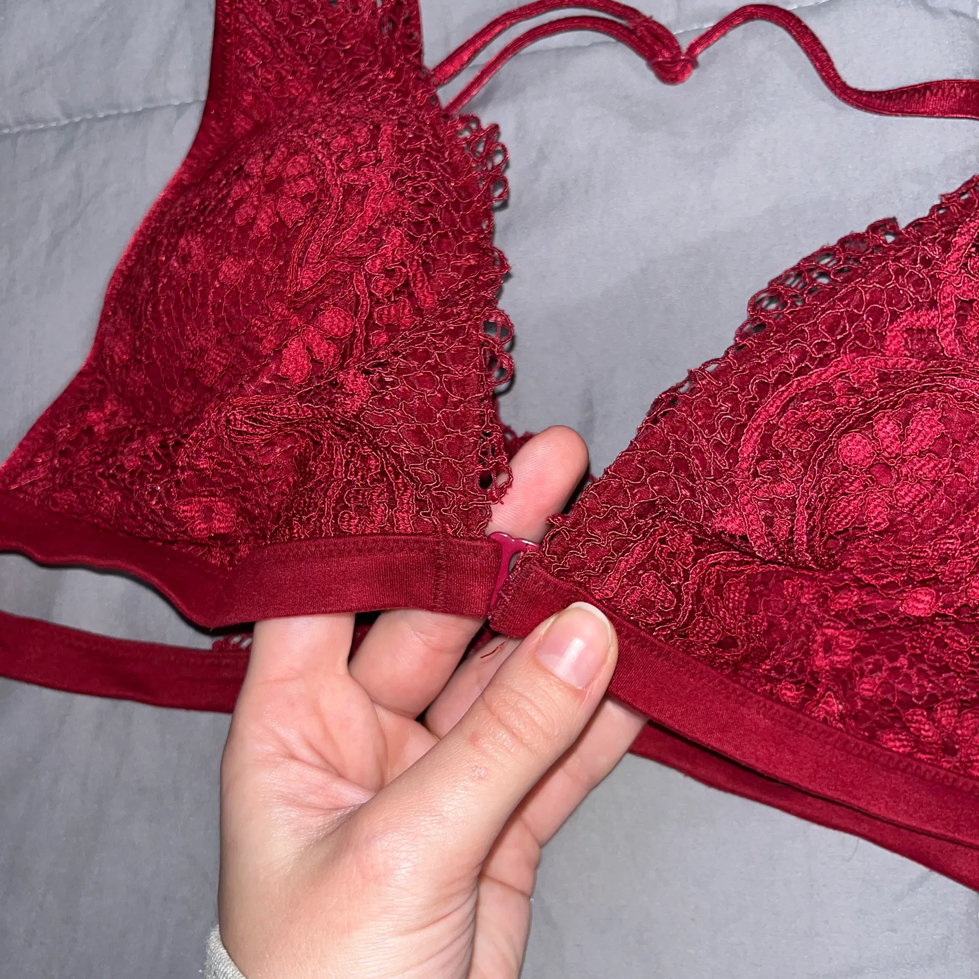 VS Red Lace Bralette - Image 6