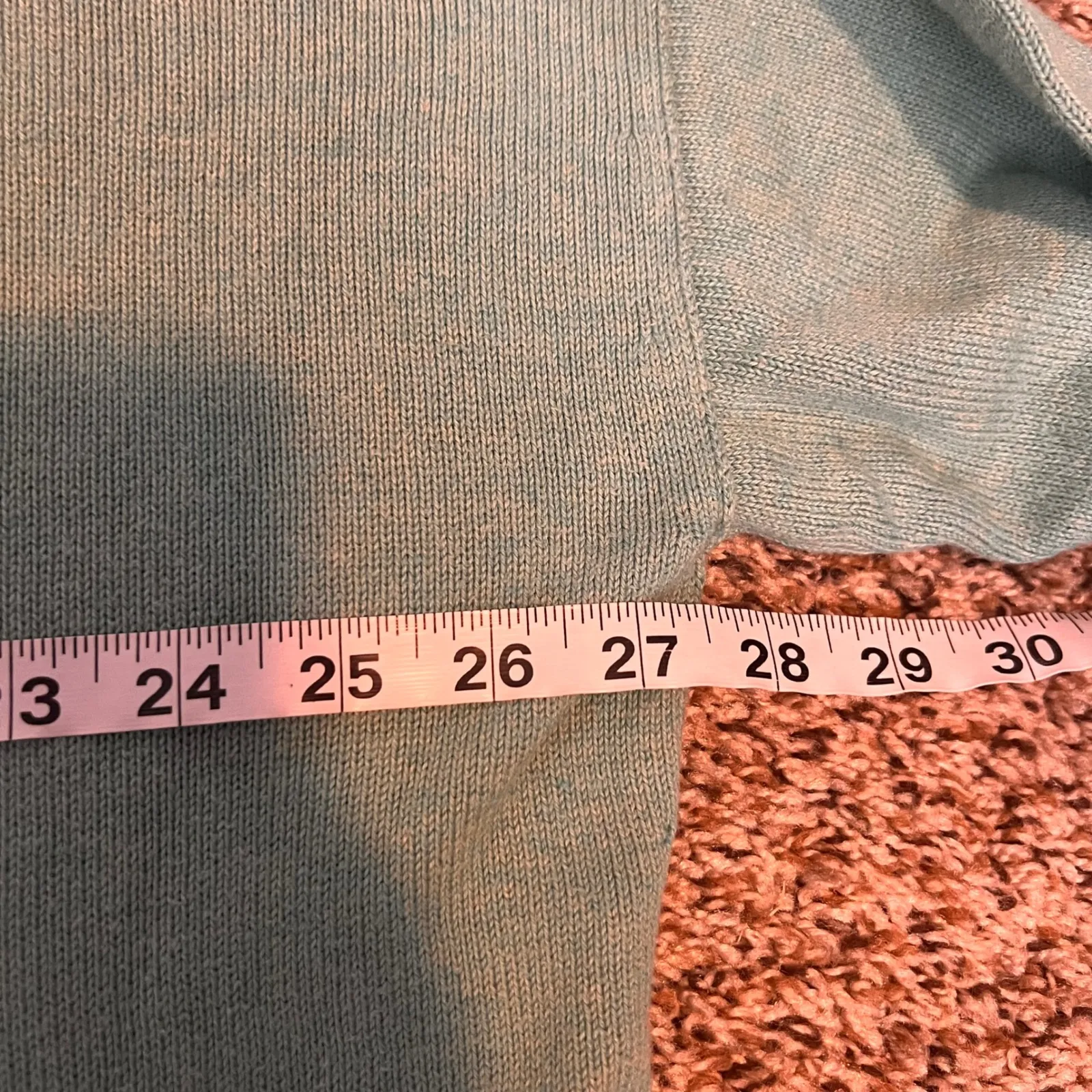 Eileen Fisher Medium Knit Top Mint Green Organic Cotton Blend Comfortable‎ - Image 3