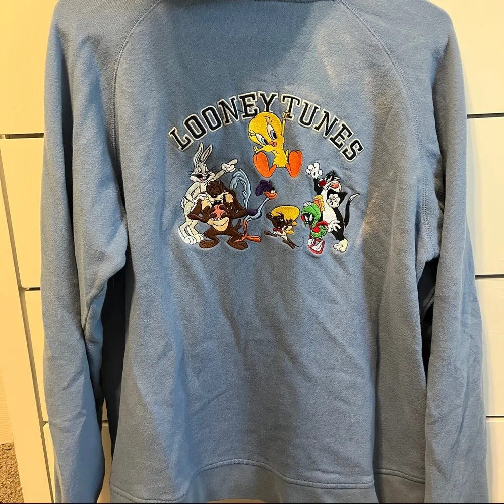 Looney Tunes Vintage Embroidered Zip Up - Image 3