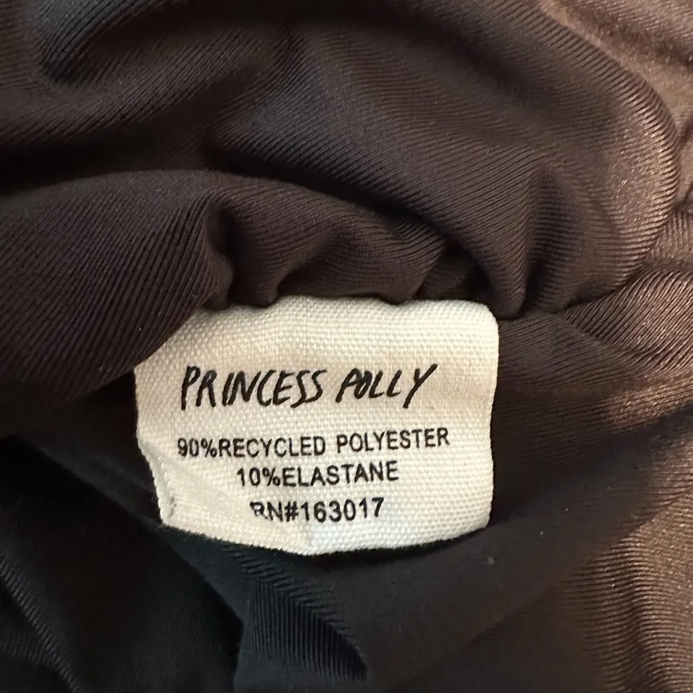 Princess Polly Black Ruched Asymmetrical Hem Midi Dress Size US 8 - Image 6