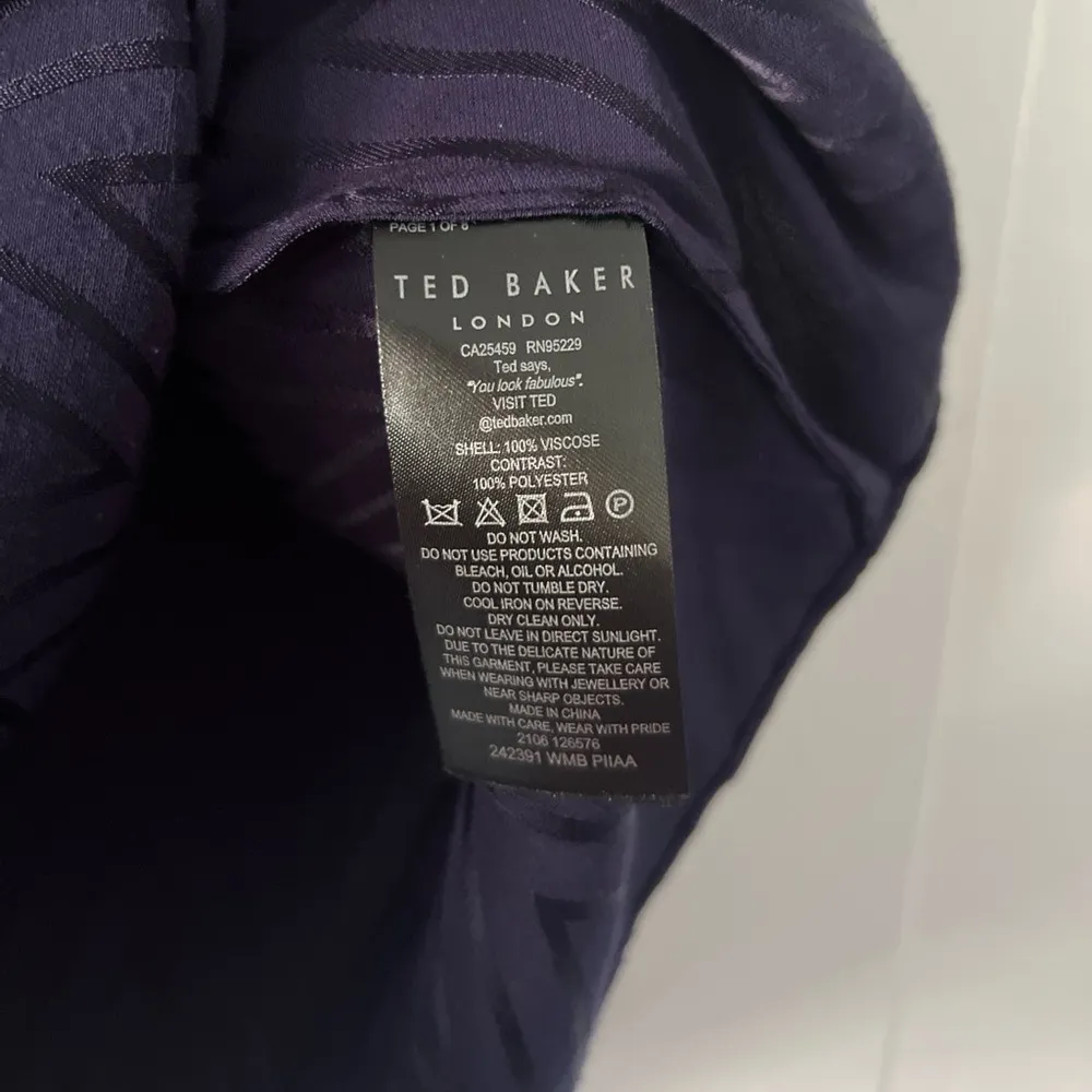 Ted Baker Piiaa Satin Sleeveless Navy Cami Top Size 1 - Image 5