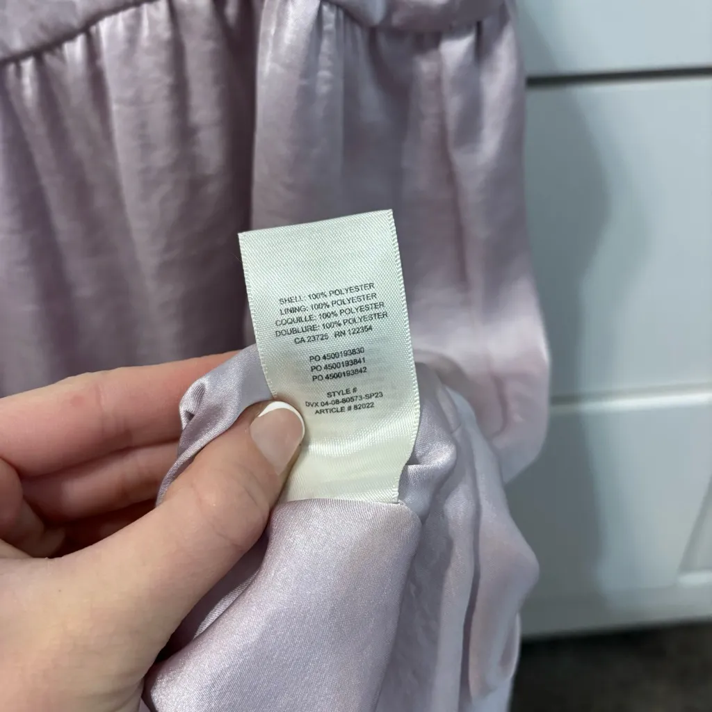 Aritzia Wilfred Lover Satin Mini Dress - Light Purple - Image 6