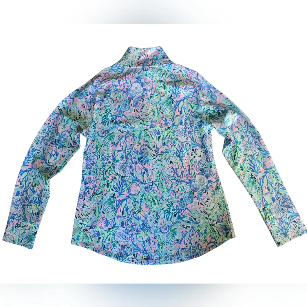 Lilly‎ Pulitzer UPF 50+ Skipper Popover Surf Blue Soleil It On Me Size S - Image 3