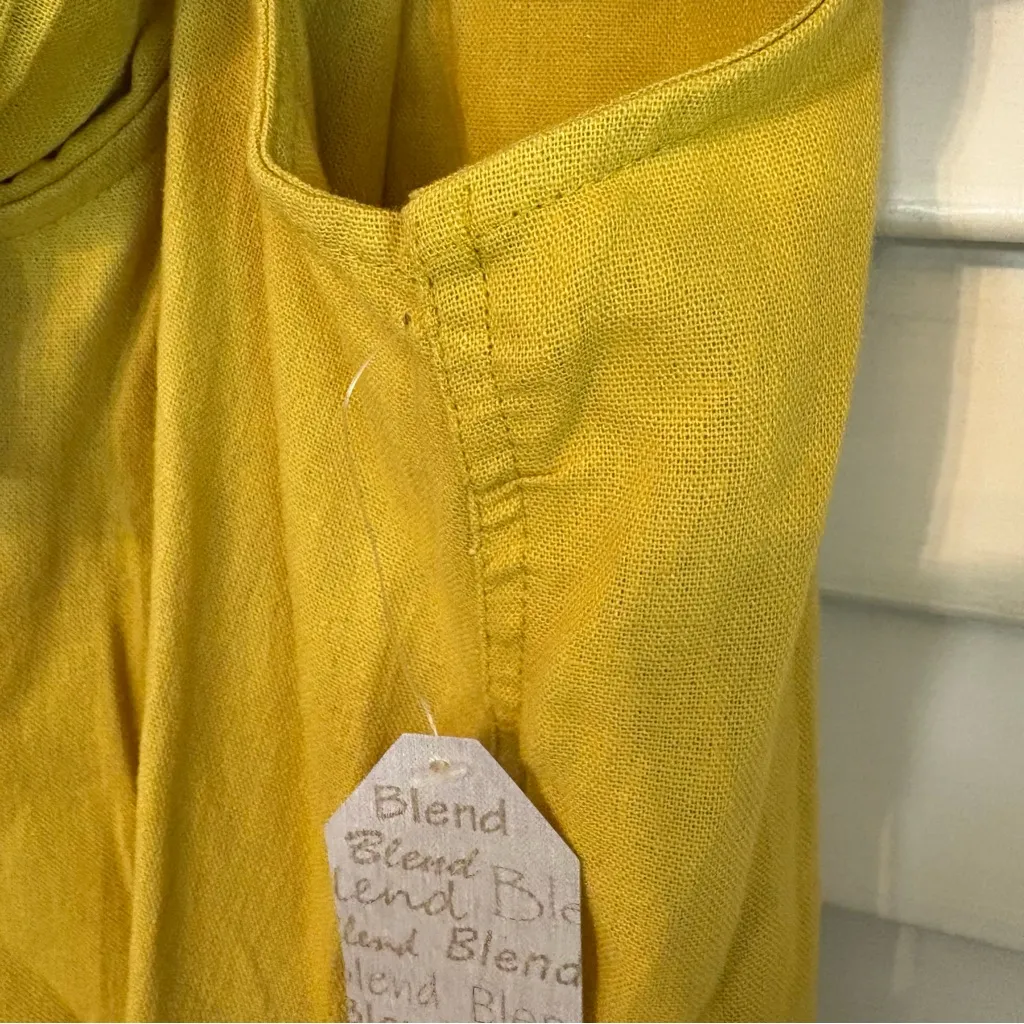For Cynthia Chartreuse Cowl Neck High Low Linen Blend Dress Size XS - Image 6