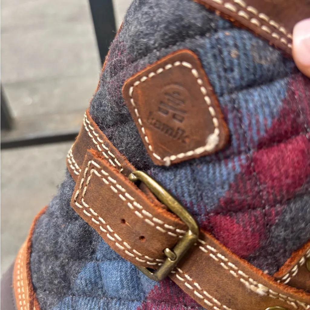 Kamik Brown and Blue Winter Rain Boots Waterproof - Image 7