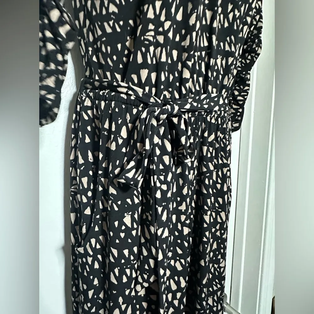 Veronica M Abstract Geometric Pattern Jumpsuit Women’s Long Sleeve Romper Size S - Image 5