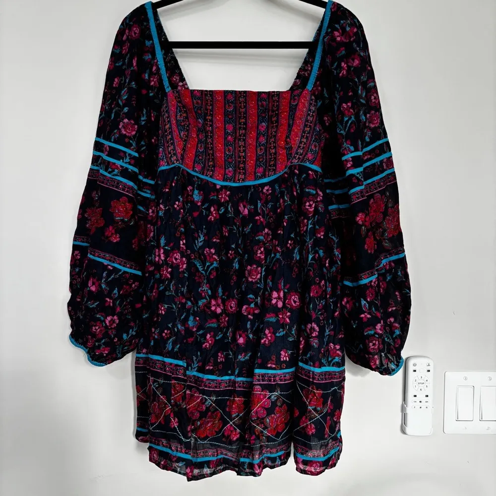 FREE PEOPLE Endless Afternoon Mini Dress in Midnight Combo Size M - Image 3