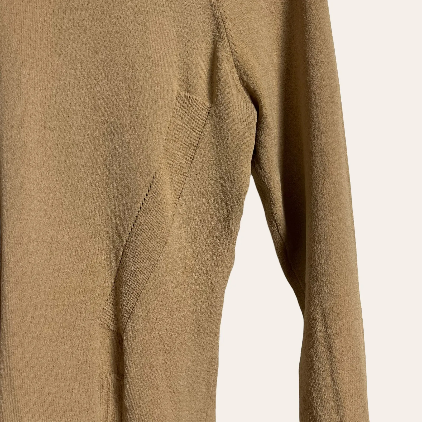 J. Lindeberg Camel Tan Knit Long Sleeve Turtleneck Sweater Size M Size M - Image 3