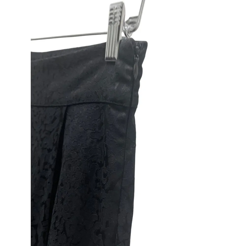 Free People Satin Leopard Brocade Print High Waisted Trousers Sz 6 - Image 3