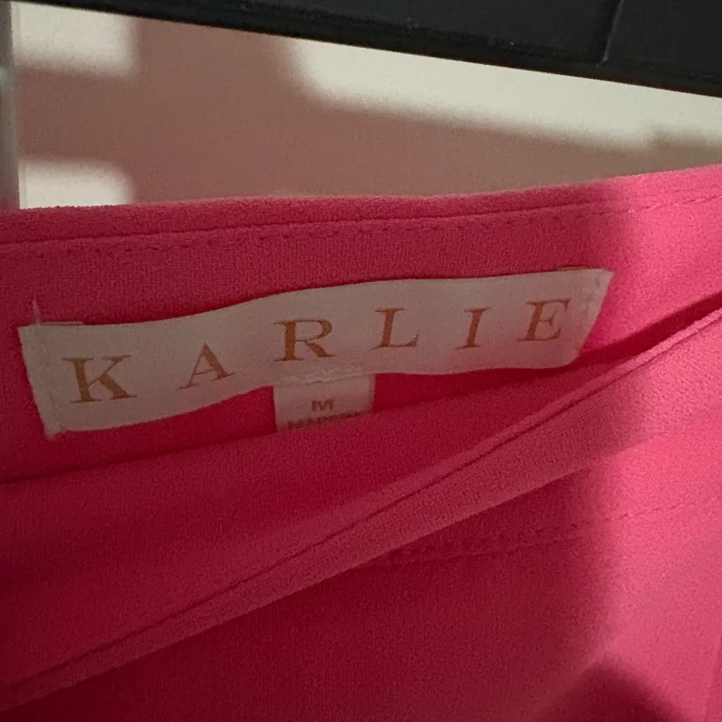 Karlie Asymmetrical Pink Ruffle Skirt - Image 3
