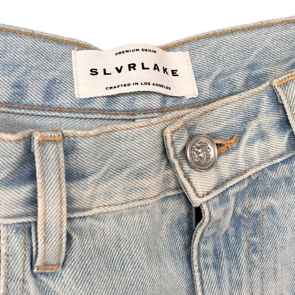 Slvrlake London High Rise Straight Ankle in Heartbreak Hotel 30 Blue - Image 4