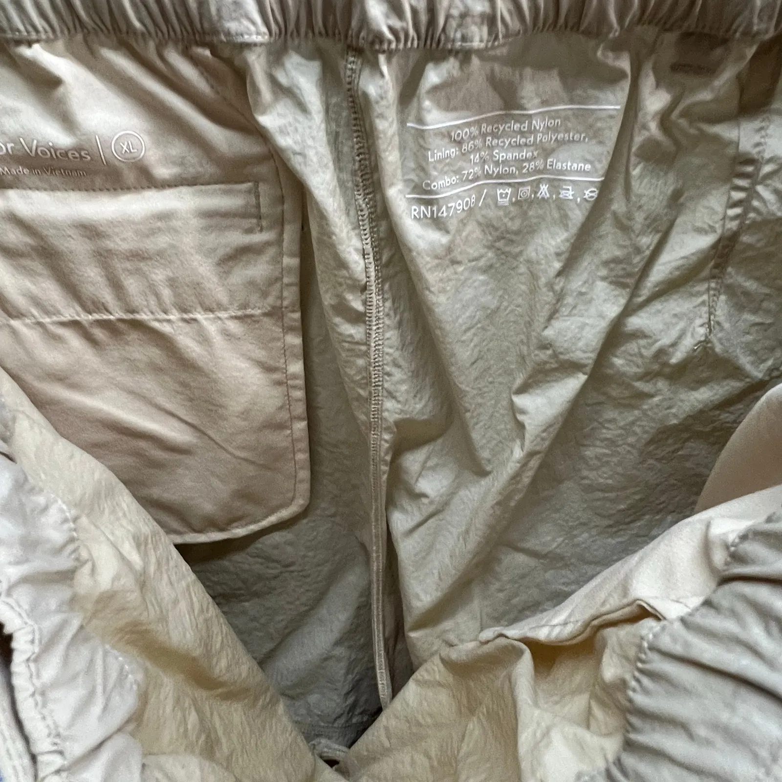 Outdoor Voices Skort Womens XL Beige Nylon Wrap Skirt Pockets Casual Gorpcore - Image 7